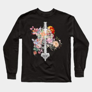 Ribcage and flowers Long Sleeve T-Shirt